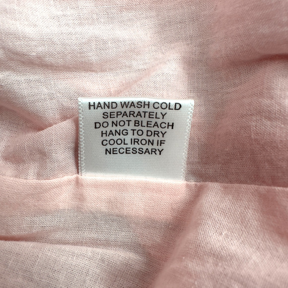 Nurture Peach Silk Embroidered Ombre Mini Skirt Elastic Waist Trim‎ Large - Picture 7 of 9